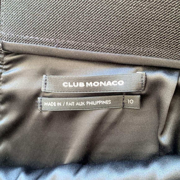Club Monaco Benellie Skirt 10 faux wrap pleated midi elastic waist pockets - Picture 7 of 14